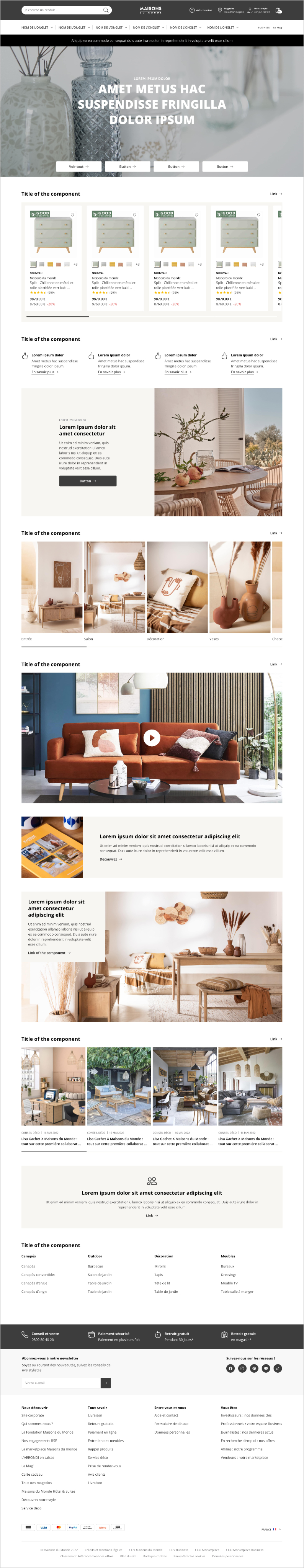 Homepage Maisons du Monde Après