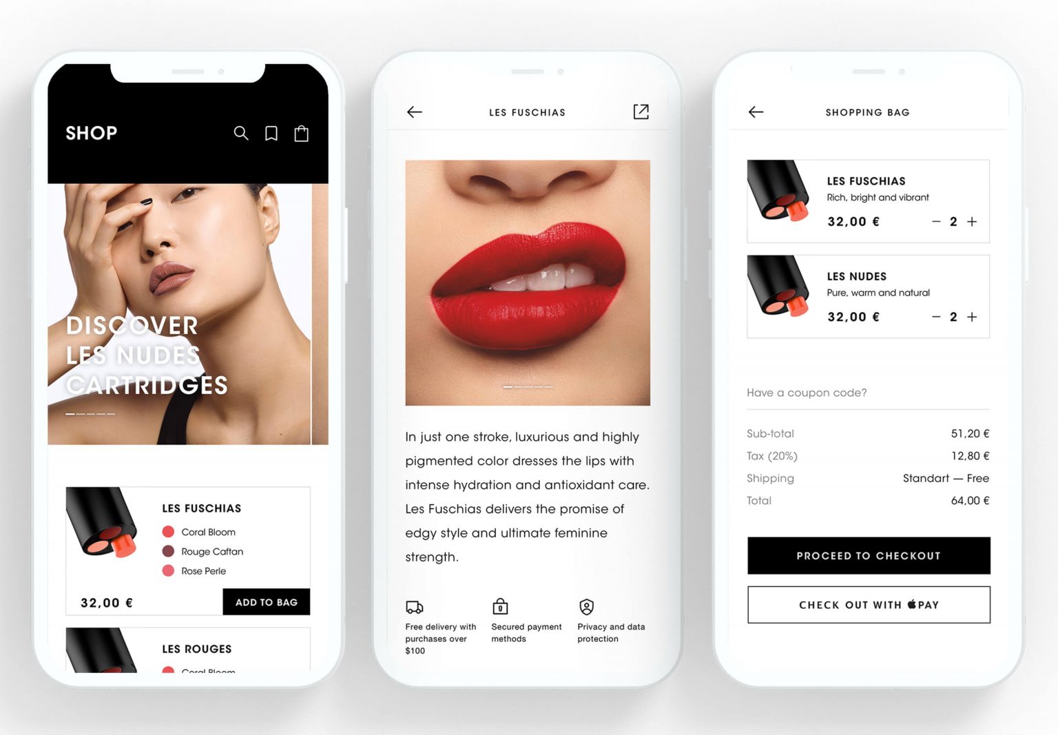 E-shop de l'application