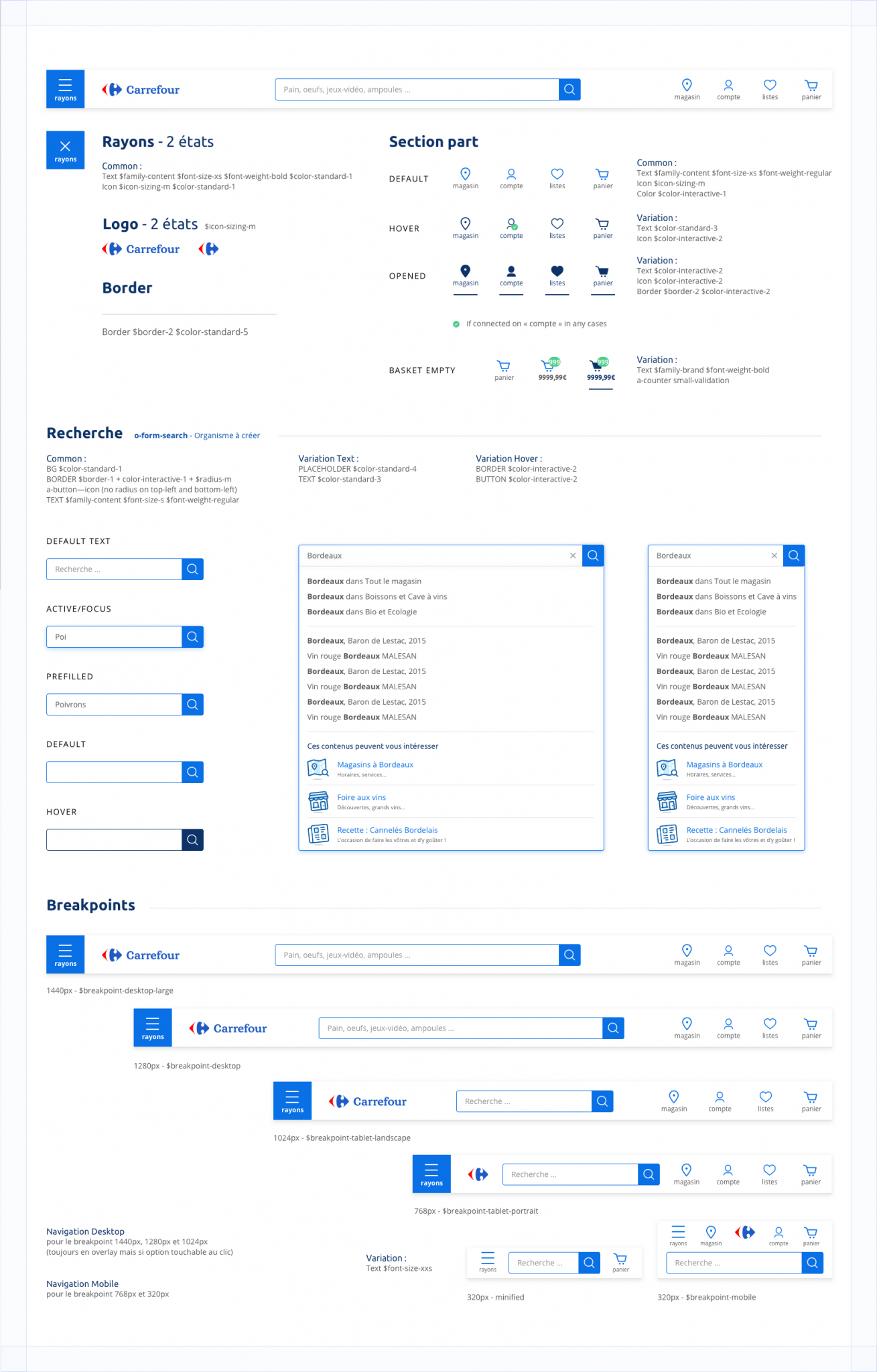 Design System de la navigation