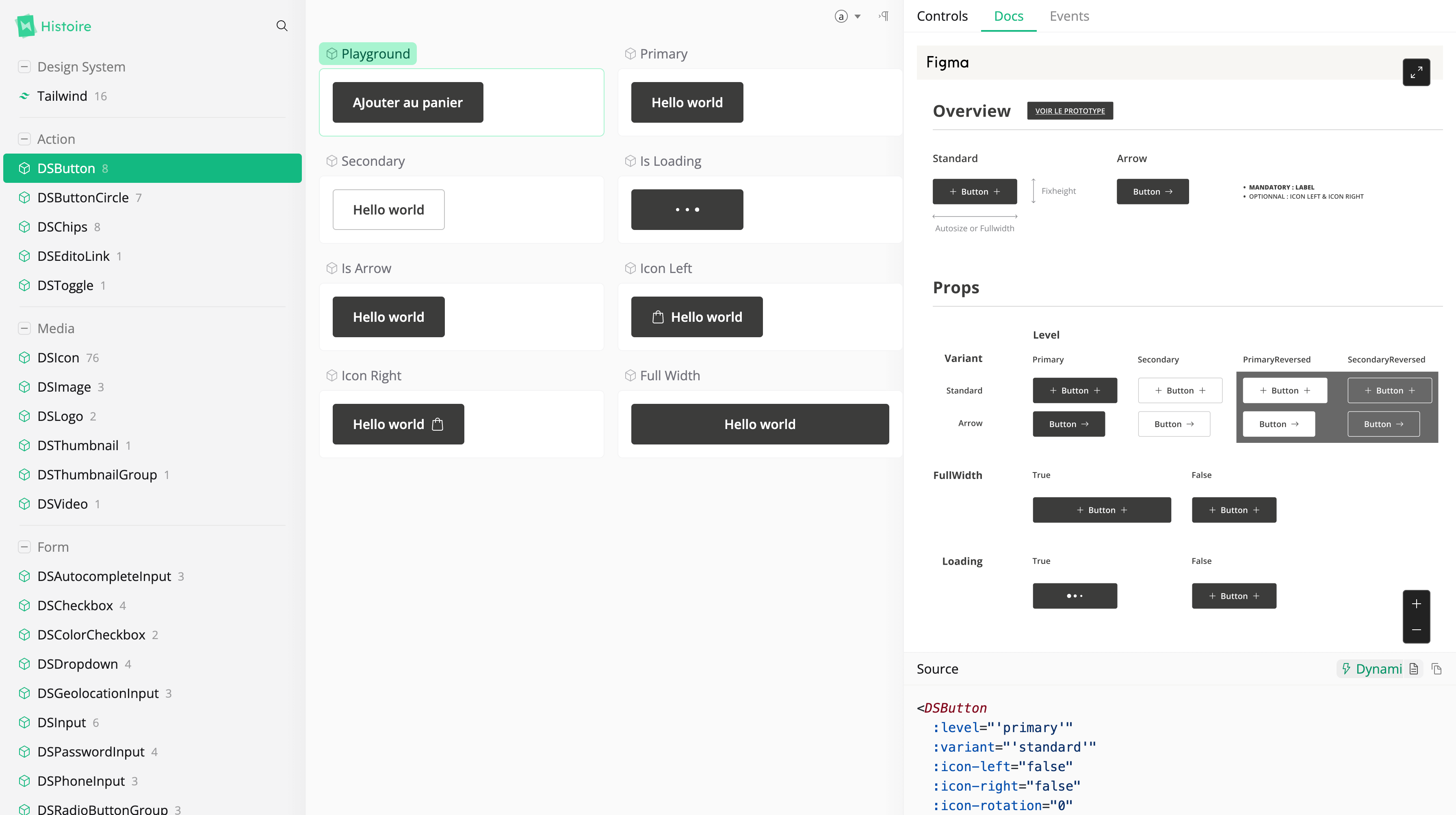 Résultat Vue et Figma en mirroir